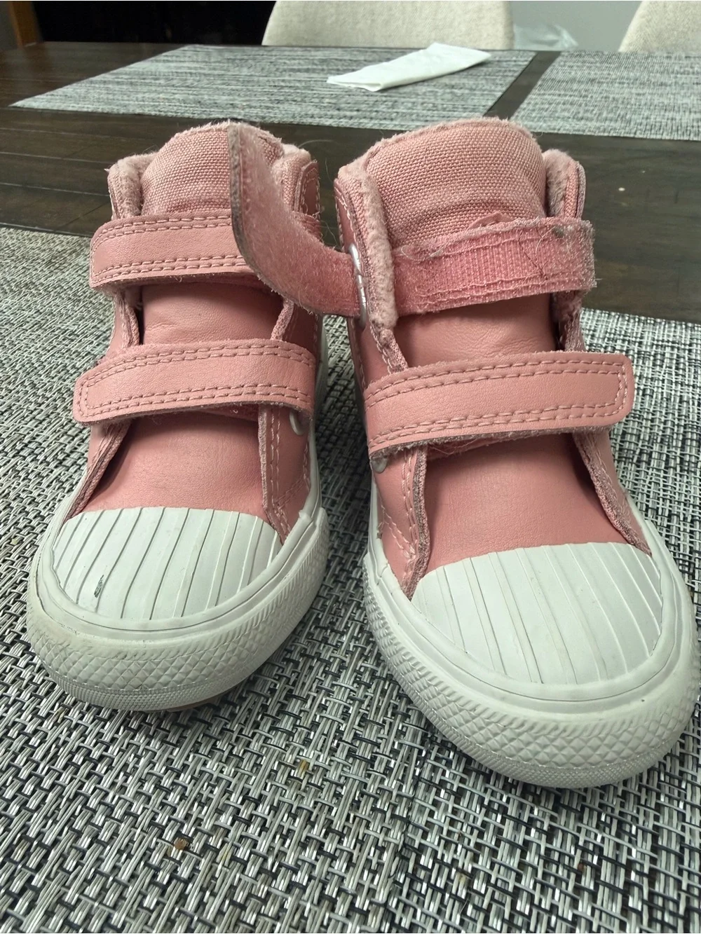 Converse Kids Pink Velcro Rain & Snow Boots